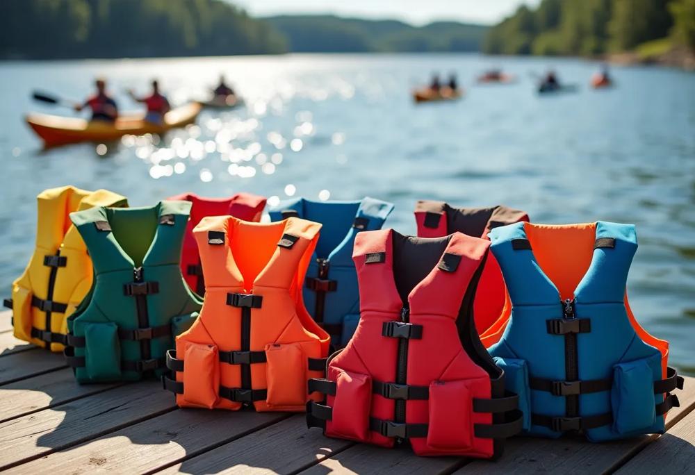 colorful life vests
